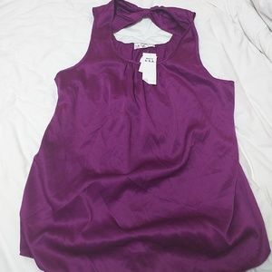 NWT plus size magenta top with bow & cutout back